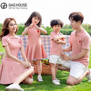 Áo gia đình có cổ Gạo House GF2020005