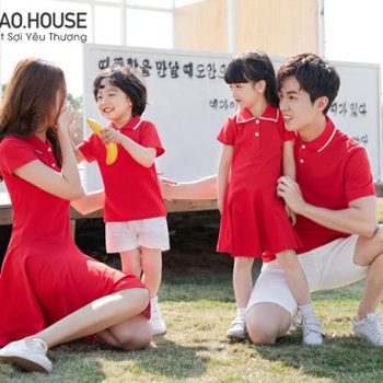 Áo gia đình có cổ Gạo House GF2020003