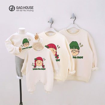 Áo gia đình mùa đông in hình chibi cả nhà đáng yêu GF1990116