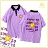 Áo lớp polo màu tím cổ phối đen GUL1890166