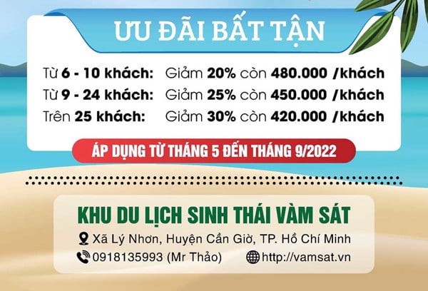 Khu du lịch sinh thái Vàm Sát Cần Giờ