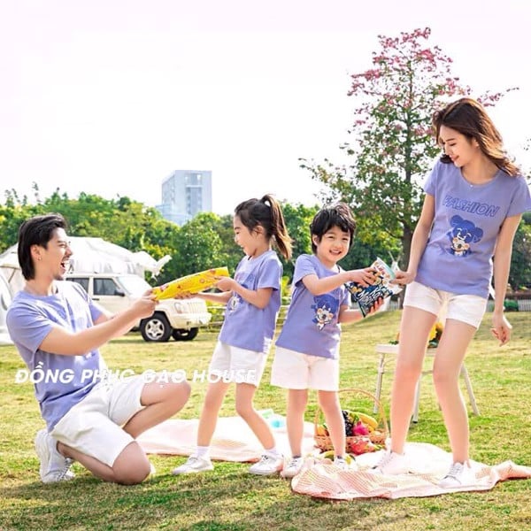 đồng phục màu tím đi dã ngoại, picnic