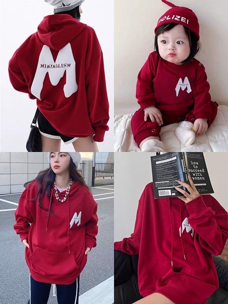 Mặc áo hoodie gia đình đi du lịch