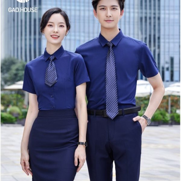 Đồng phục sơ mi công sở màu xanh than GUC1980161