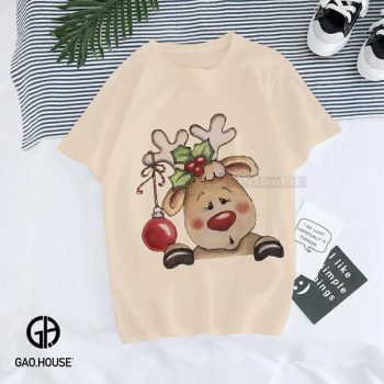 Áo gia đình Noel cổ tròn