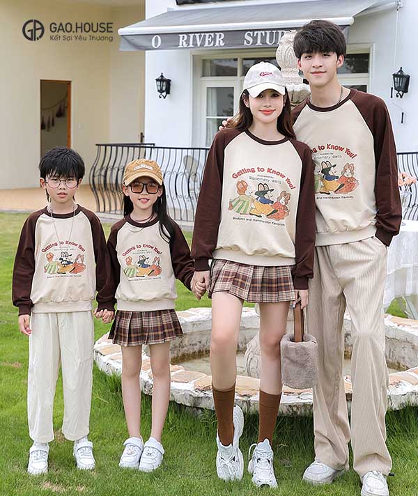 Áo sweater đồng phục gia đình mùa đông