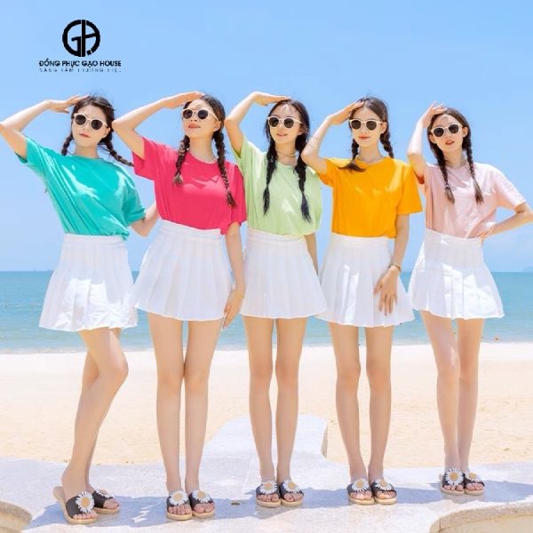 Áo nhóm 7 màu HOT Trend cotton 100%