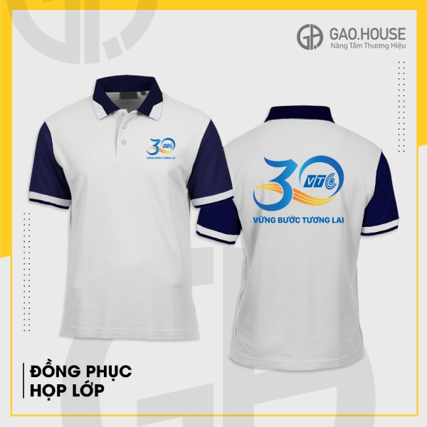 Áo thun họp lớp màu trắng kỉ niệm 30 năm thành lập