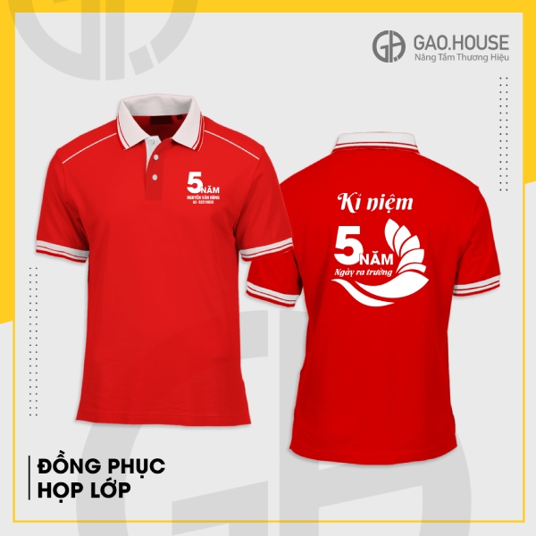 Áo phông đồng phục kỷ niệm 5 năm ngày ra trường