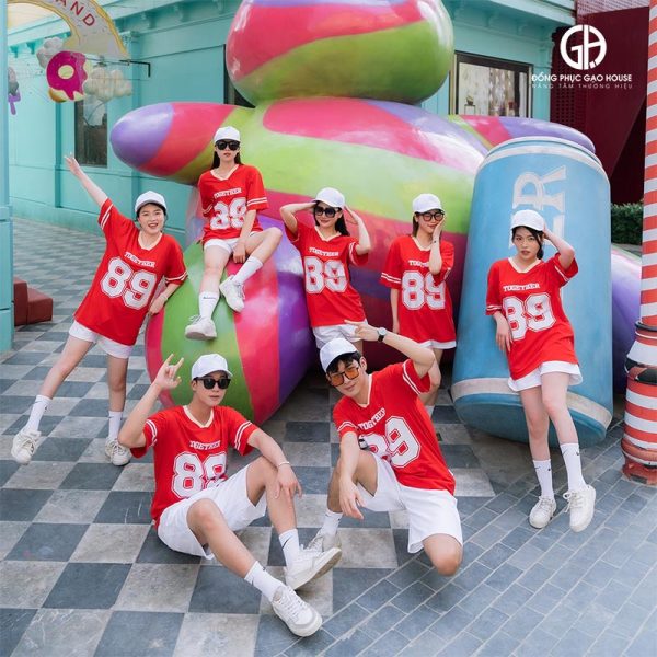 BST+ Quần áo đồng phục nhóm thể thao màu đỏ cực chất Hot 2025