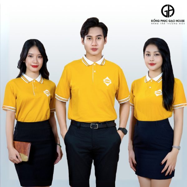 Đồng phục công ty SUN GROUP cổ bo phối màu sang trọng