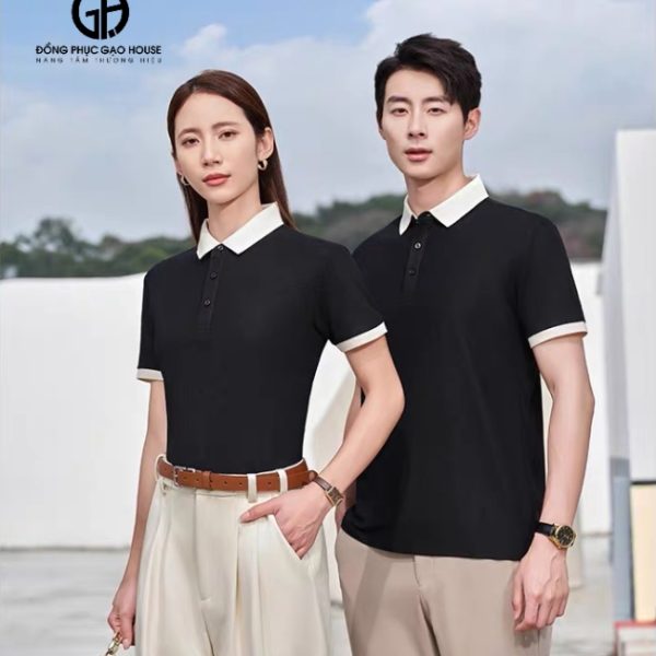 Áo đồng phục công ty màu đen thời thượng