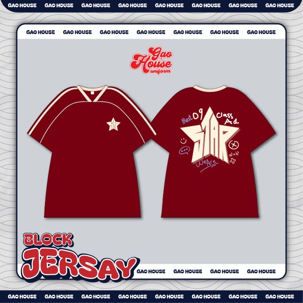 Áo lớp tone đỏ in hình cool ngầu cực chất