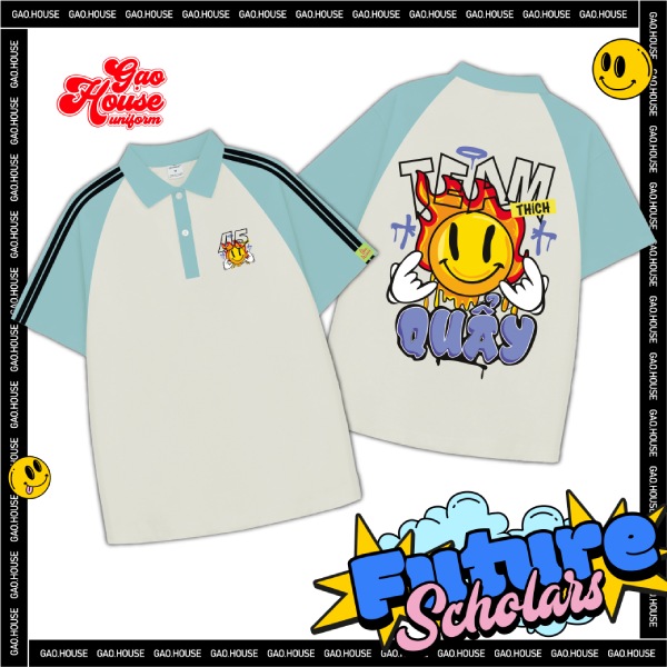 Đồng phục lớp tone trắng in hình cực chất