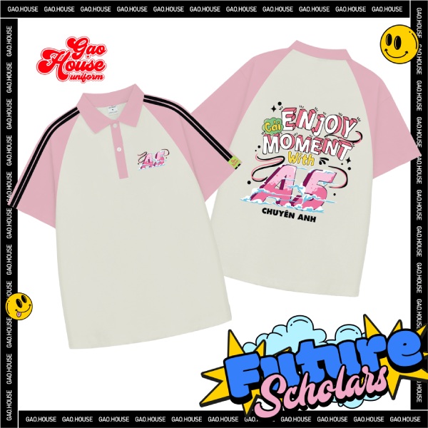 Áo lớp Enjoy Moment màu trắng bắt mắt