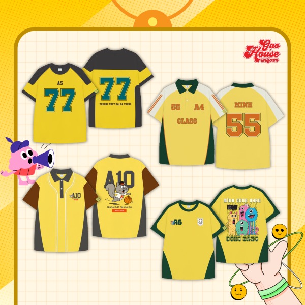 Áo đồng phục lớp tone vàng nổi bật