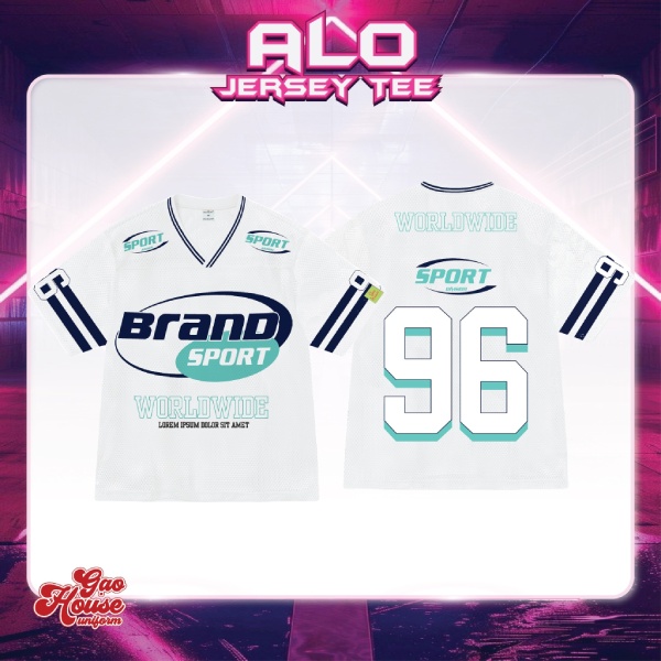 Áo Đồng Phục Lớp 3D Brand Sport Màu Trắng Nổi Bật