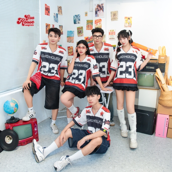 áo lớp 3d ngôi sao cổ v nổi bật