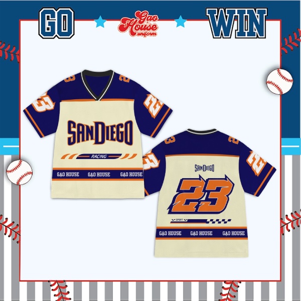 Đồng Phục Lớp 3D San Diego Cổ V Phối Màu Bắt Mắt