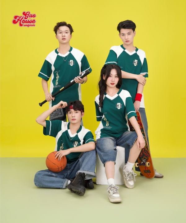 áo lớp đẹp xanh lá