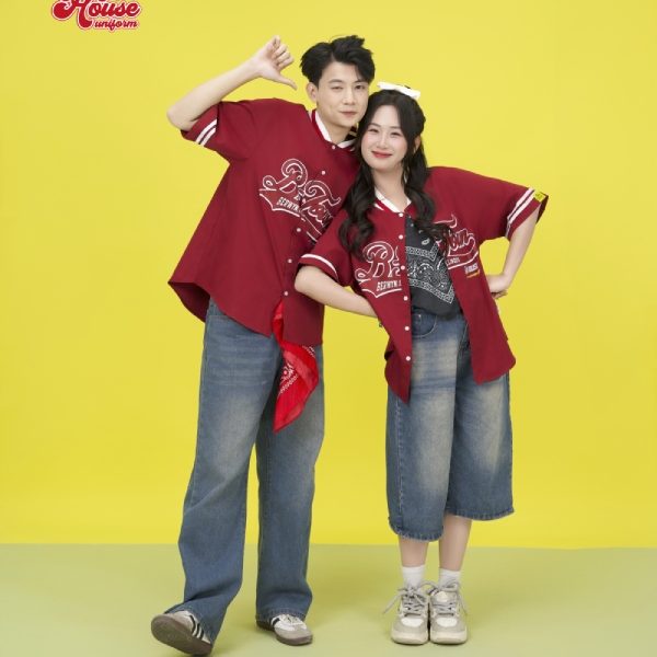 áo lớp sơ mi đỏ đẹp