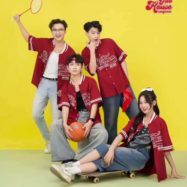 mẫu áo lớp sơ mi đỏ đẹp