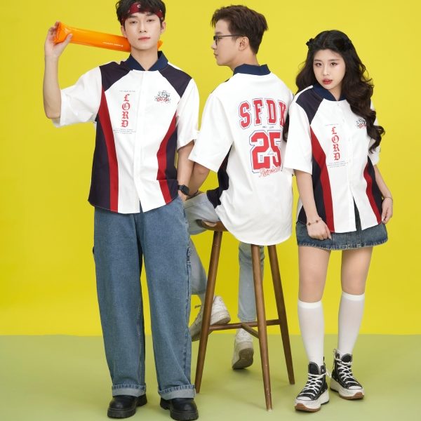 may áo lớp sơ mi tím than