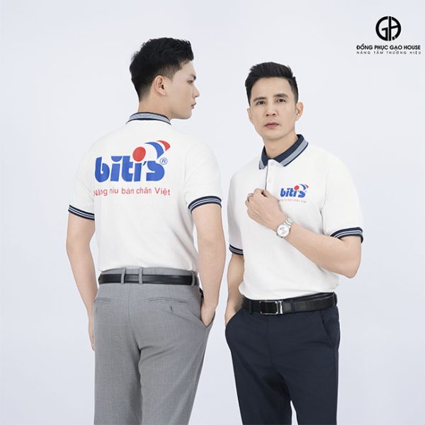 đặt may áo thun đồng phục cổ bẻ cao cấp