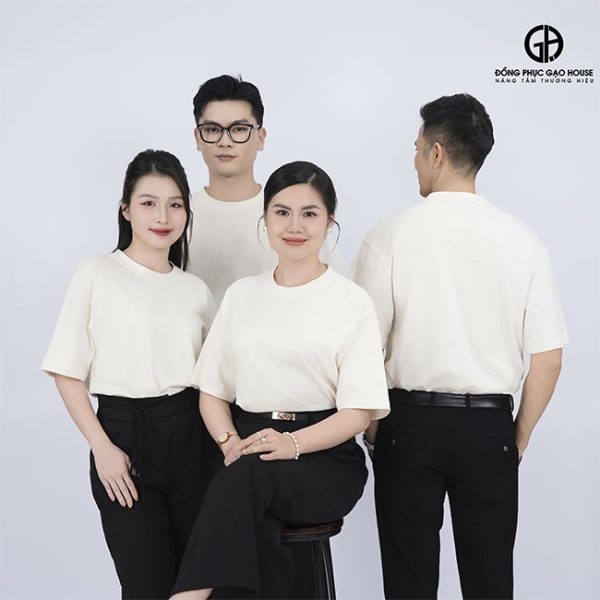 đồng phục nhà hàng màu be