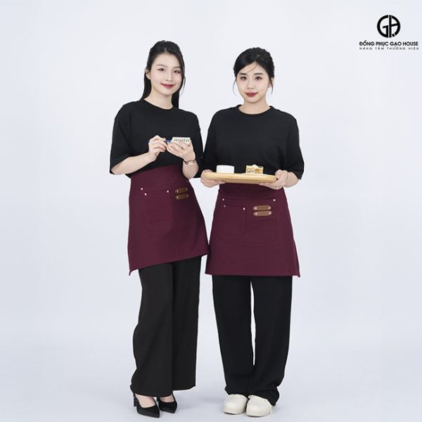 đồng phục nhà hàng màu đen