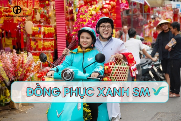 đồng phục xanh sm