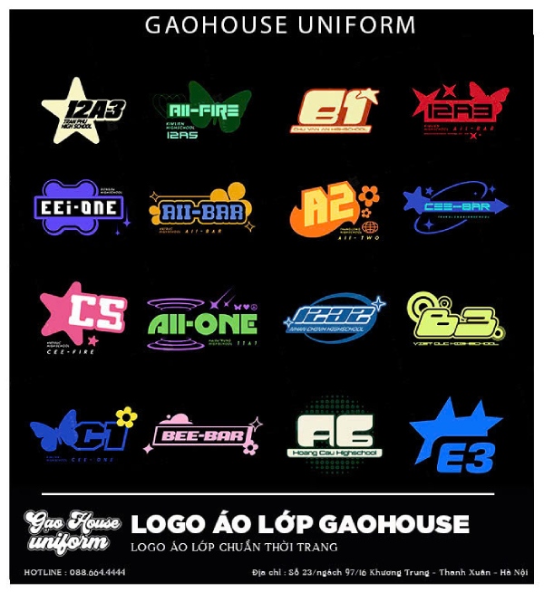 mẫu logo áo lớp đẹp, chất