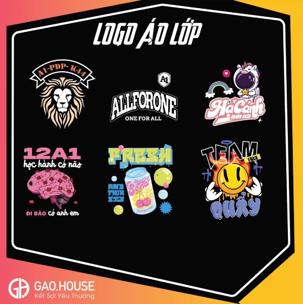 mẫu logo áo lớp đẹp, chất
