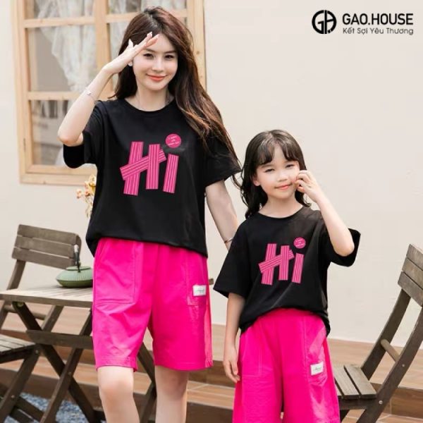 Áo gia đình đẹp màu đen