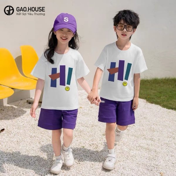 Áo gia đình in hình tím