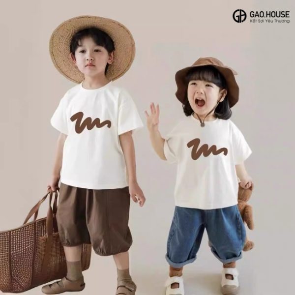 Áo gia đình màu nâu kem