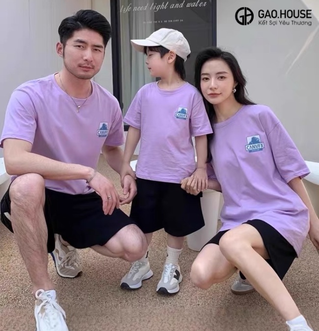 Áo may cổ tròn năng động