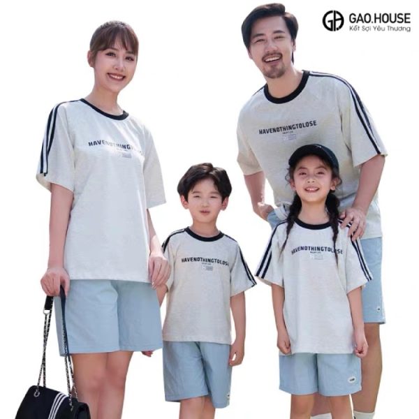 áo phông đồng phục gia đình cổ tròn