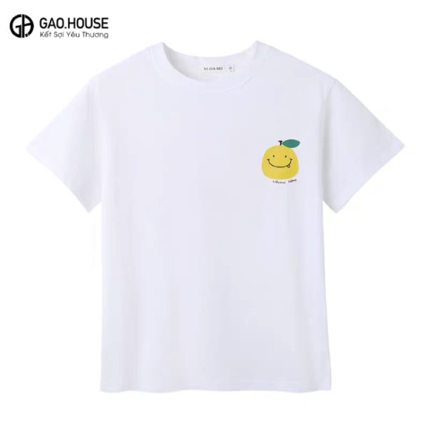 Áo thun đồng phục gia đình màu trắng in logo