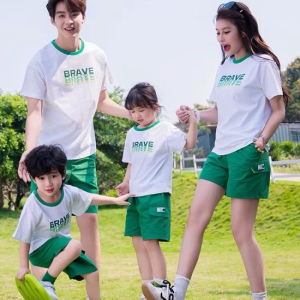 Chất vải may áo gia đình đi biển cao cấp