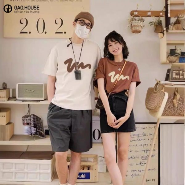 Đồng phục gia đình màu nâu kem