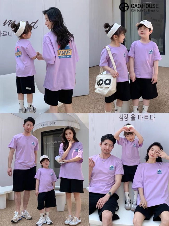 Gạo House may đồng phục gia đình đẹp