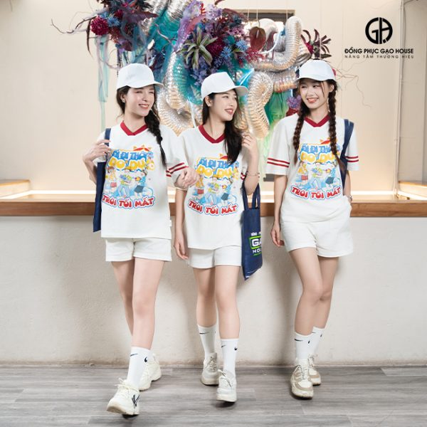 Mẫu áo nhóm năng động in hình biệt đội Gạo giá rẻ