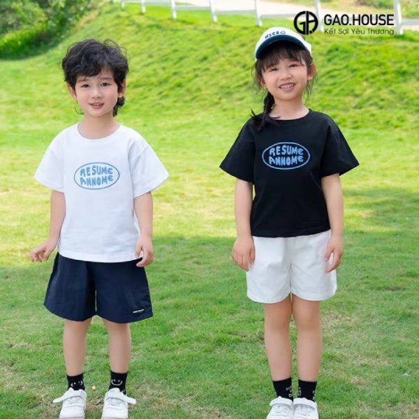 Set áo quần gia đình tone trắng đen