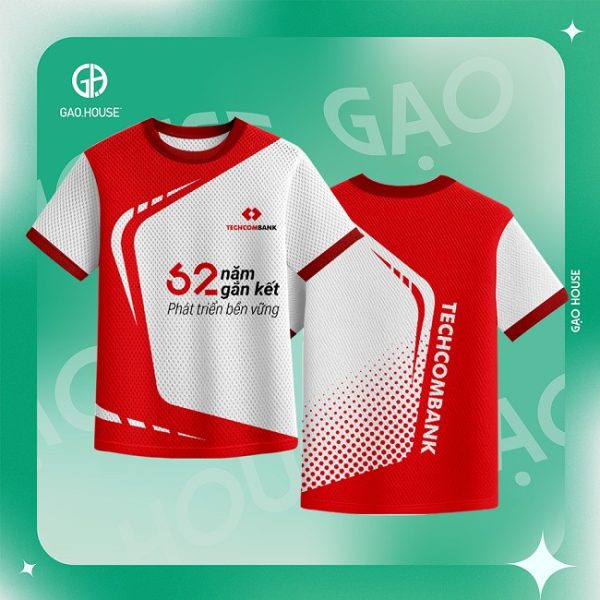 áo phông 3d đồng phục ngân hàng techcombank