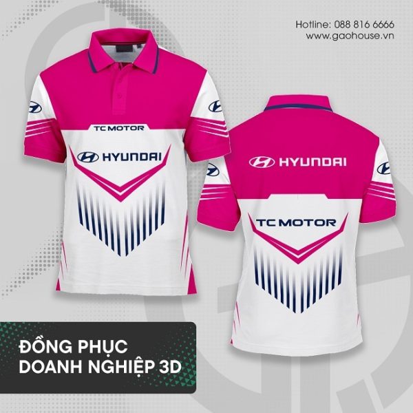 áo polo 3d đồng phục công ty huyndai tc motor