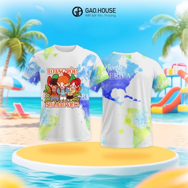 Áo thun nhóm loang nhà bao việc