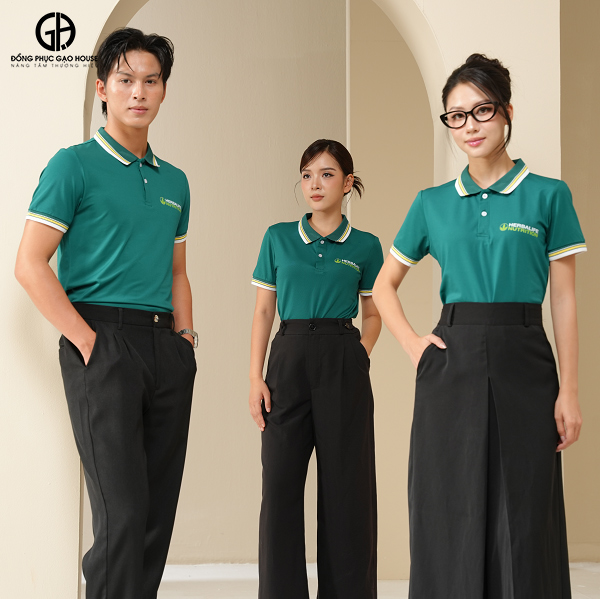 Áo Thun Đồng Phục Air Cool Màu Xanh Két Cao Cấp - Ảnh 6