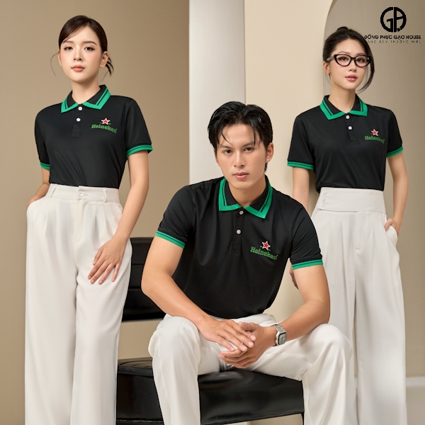 Đồng Phục Công Ty Màu Đen Haniken Sang Trọng