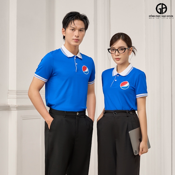 Áo đồng phục công ty màu xanh dương